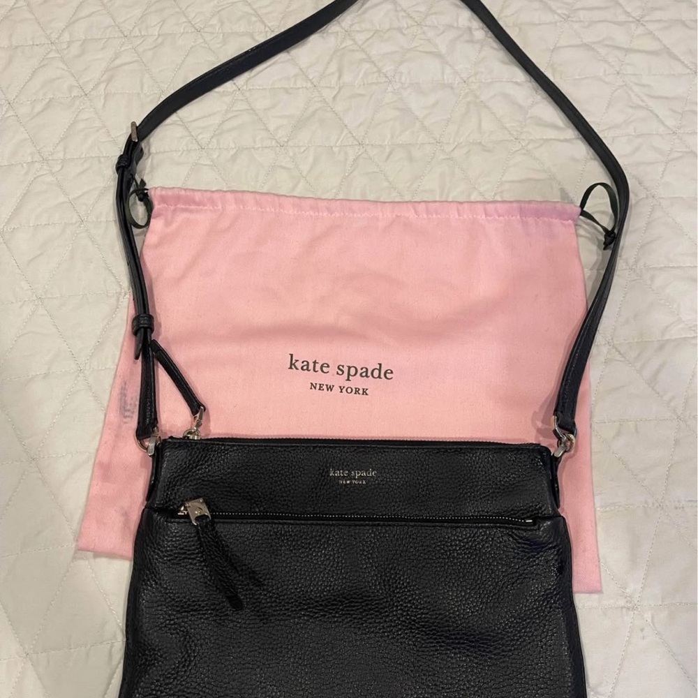 Kate Spade Black Pebbled Leather Crossbody Bag
